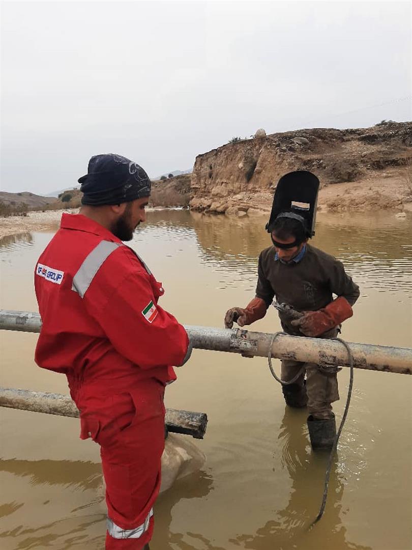وصل مجدد خط انتقال آب منطقه مرغا؛ آبرسانی به چهار روستای ایذه پایدار شد