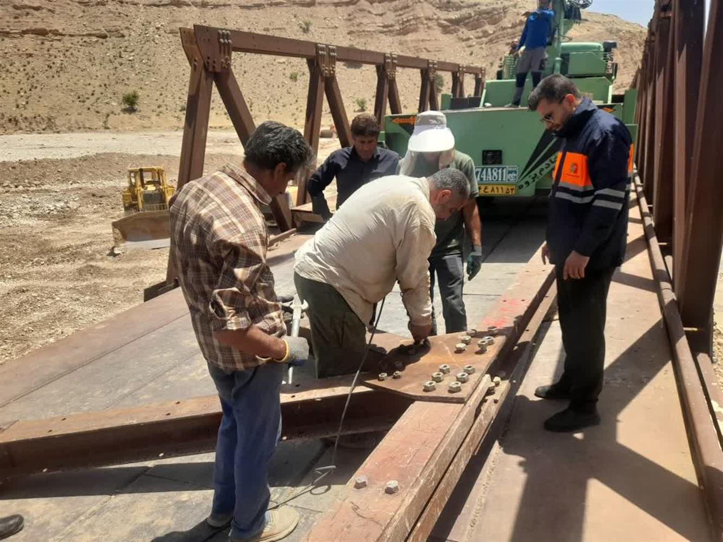 بازسازی پل خرپایی روستای موردفل ایذه به پایان رسید