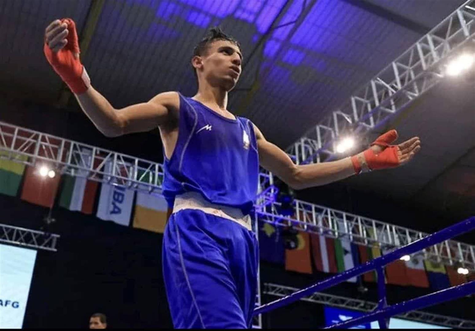 پیروزی مهدی کاظمی مقابل نماینده ونزوئلا در مسابقات جهانی بوکس