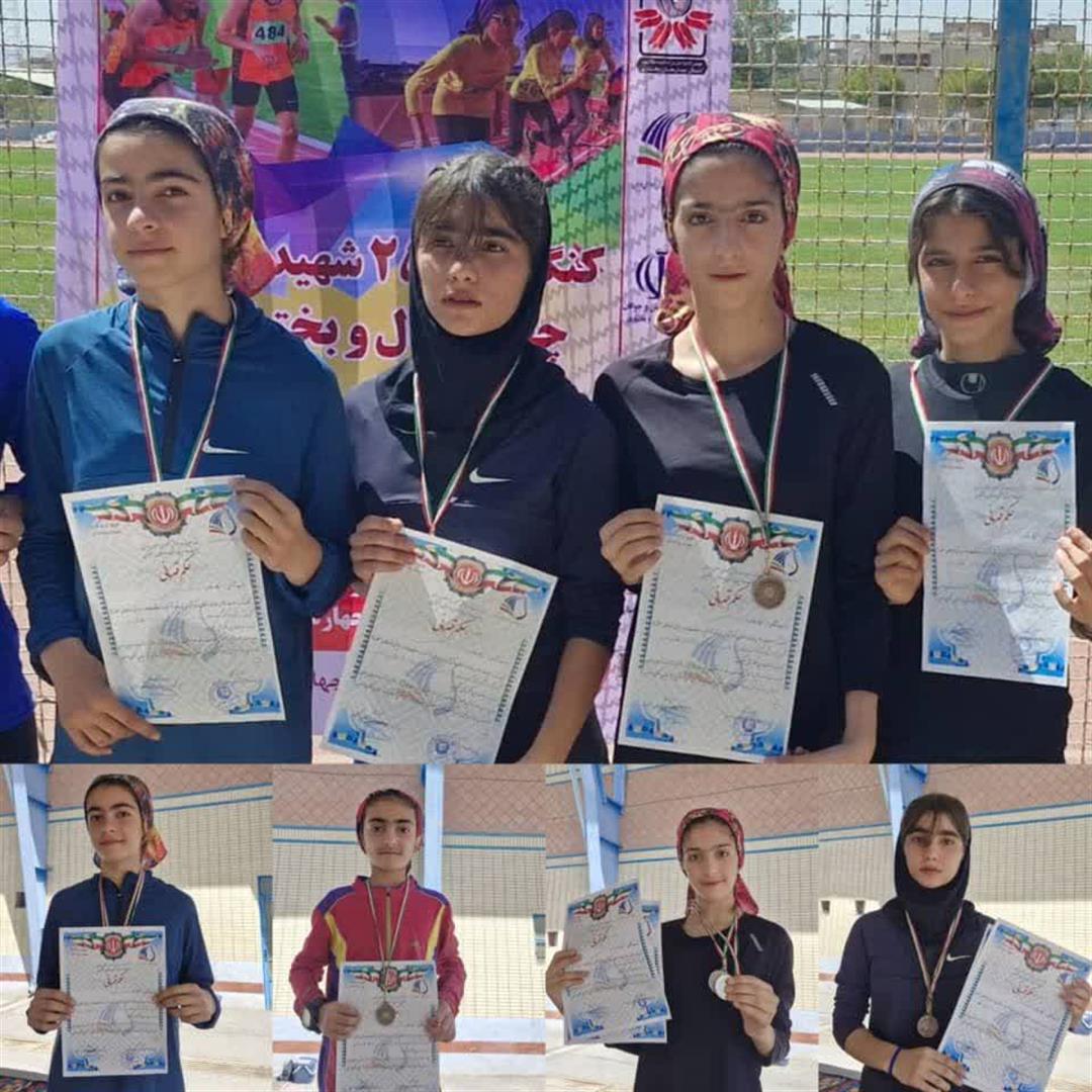 درخشش دختران نونهال ایذه در مسابقات دوومیدانی کشور