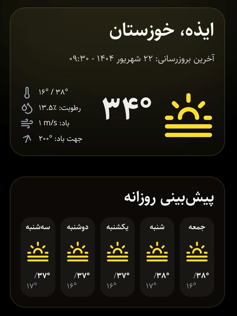وزش باد و افزایش رطوبت در خوزستان / ایذه خنک‌ترین نقطه استان شد