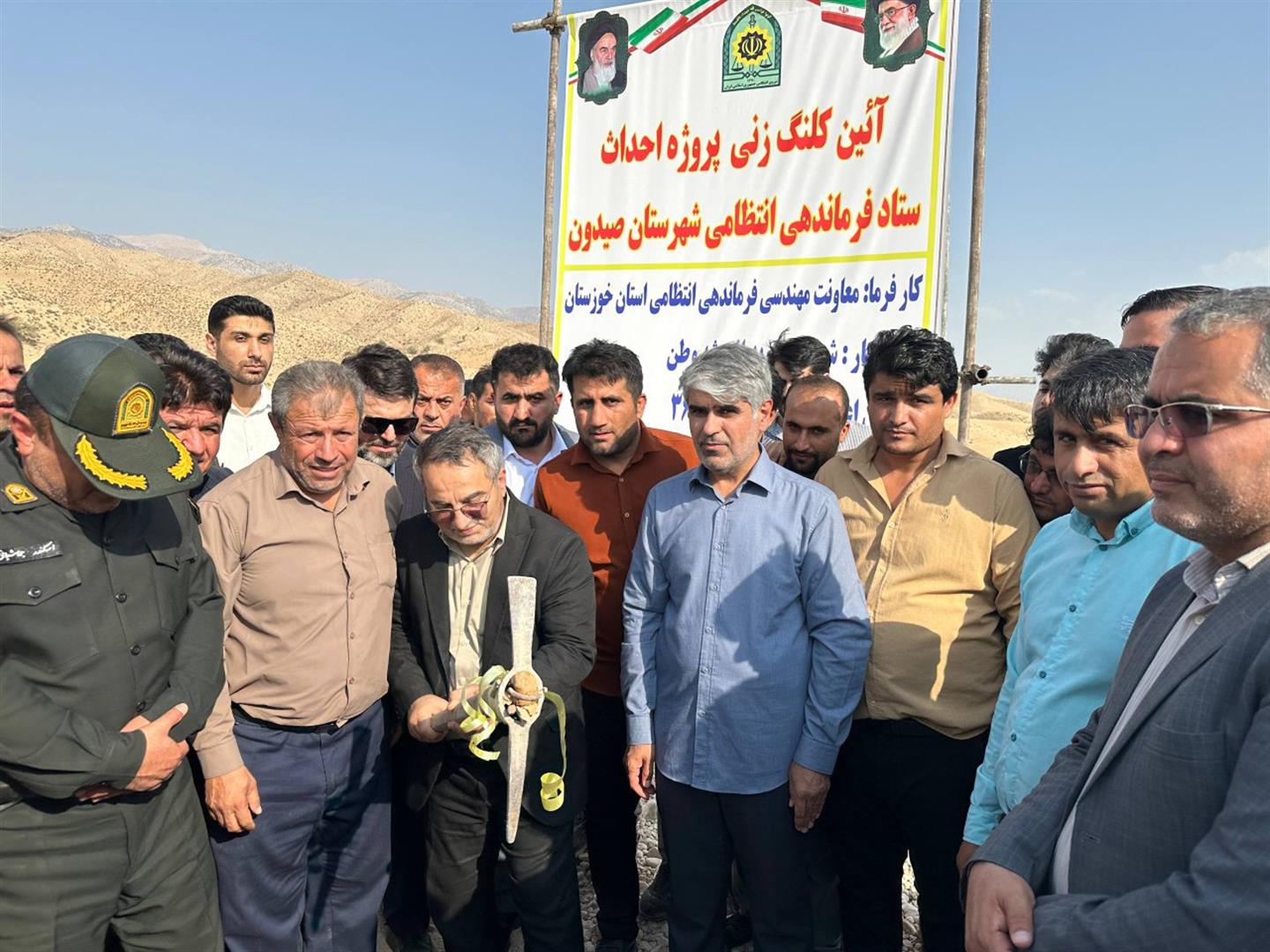 کلنگ‌زنی مرکز فرماندهی نیروی انتظامی شهرستان صیدون با حضور نماینده حوزه منگشت