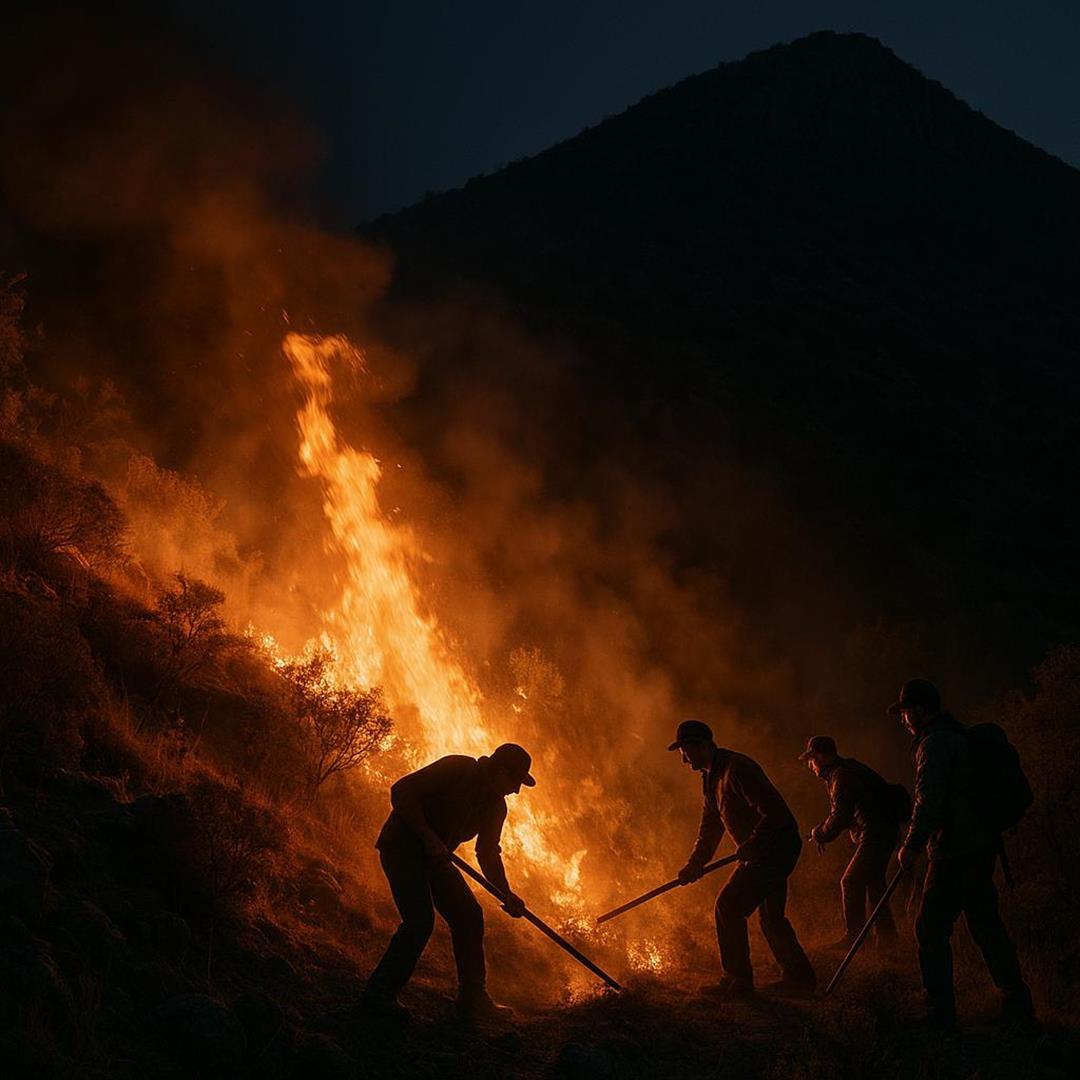 مهار آتش‌سوزی در کوه چیوه و منطقه تلخاب ایذه