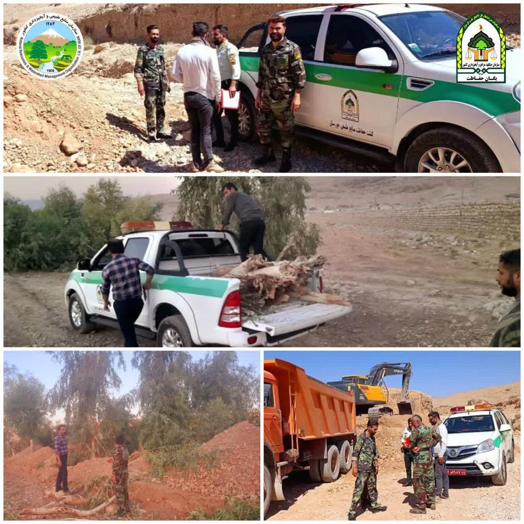 اقدامات میدانی یگان حفاظت منابع طبیعی ایذه در مقابله با تخریب و تصرف اراضی ملی