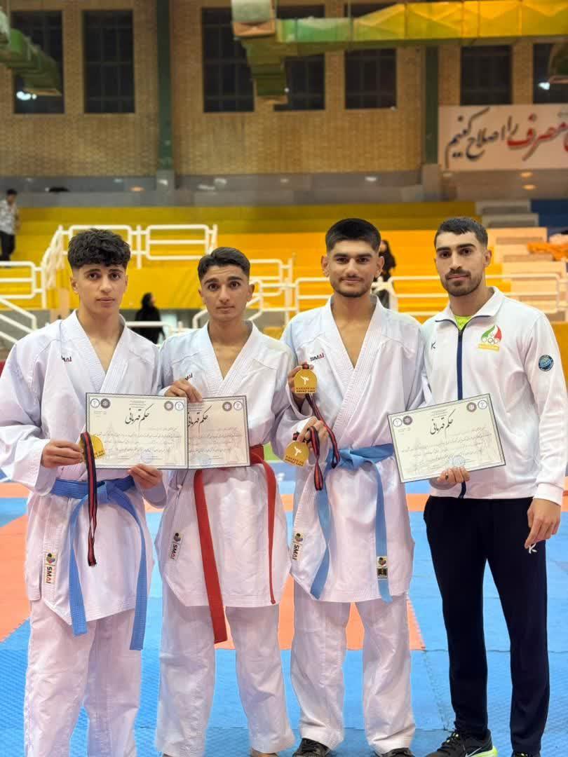 درخشش کاراته‌کاران ایذه‌ای در اهواز؛ کسب 3 مدال طلای استانی
