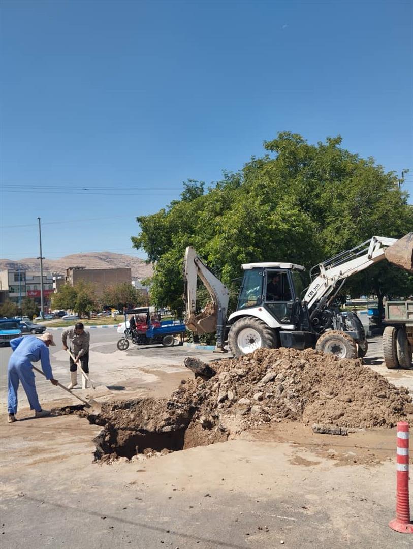 تعمیر شکستگی‌های متعدد خطوط توزیع آب شرب در ایذه