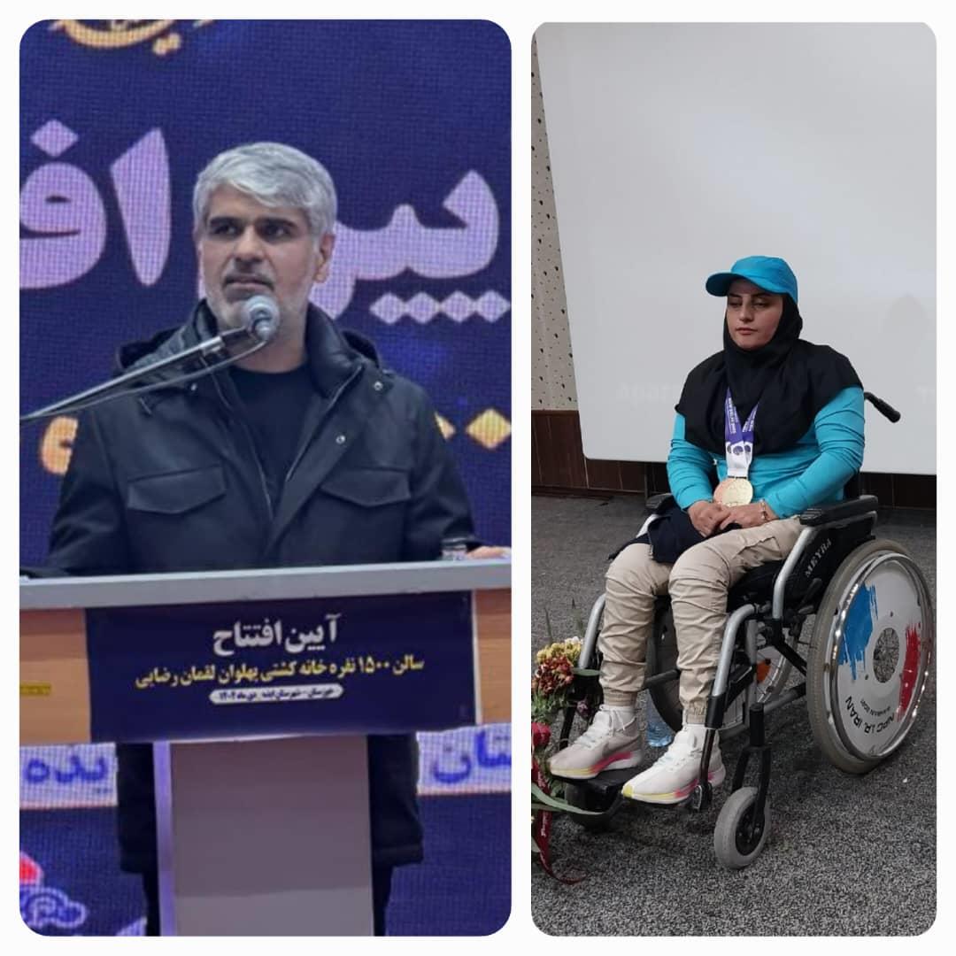 پیشنهاد نام‌گذاری سالن بانوان ایذه به نام «الهام صالحی» در حاشیه افتتاح خانه کشتی