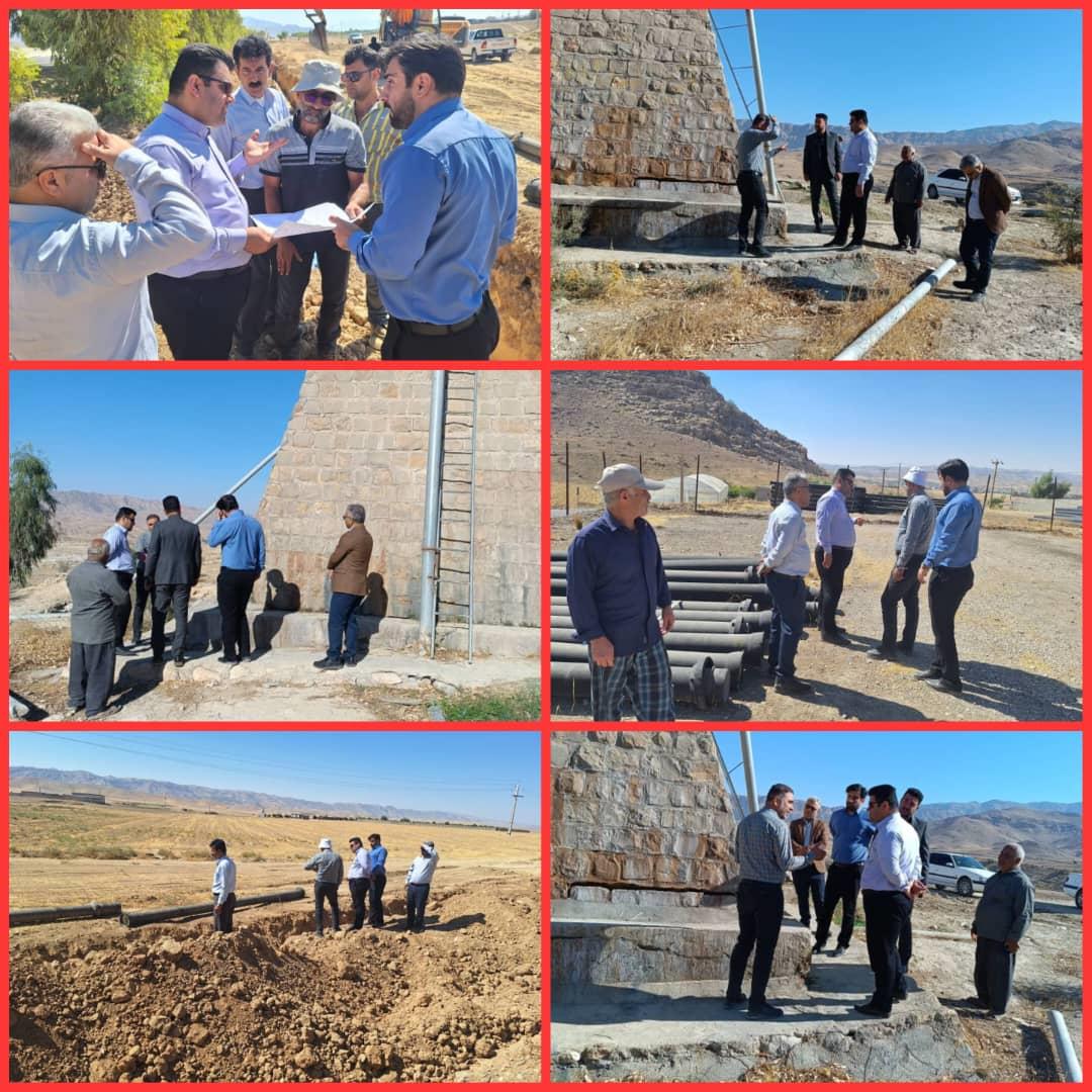 بازدید بخشدار مرکزی ایذه از روستاهای رمه‌چر و محل احداث چاه آب قلعه‌تل
